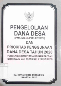 Image of PENGELOLAAN DANA DESA PRIORITAS PENGGUNAAN DANA DESA TAHUN 2020