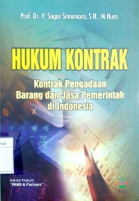 Hukum Kontrak Pengadaan Barang Dan Jasa Pemerintah Di Indonesia