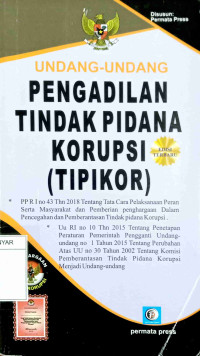 UNDANG-UNDANG PENGADILAN TINDAK PIDANA KORUPSI