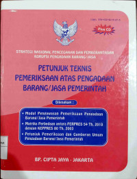 Petunjuk Teknis Pemeriksaan Atas Pengadaan Barang/Jasa Pemerintah