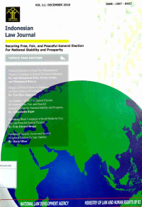 INDONESIA LAW JOURNAL VOL 11 DECEMBER 2018