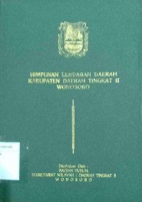 HIMPUNAN LEMBARAN DAERAH KABUPATEN DATI II WONOSOBO