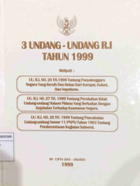 UNDANG-UNDANG REPUBLIK INDONESIA TAHUN 1999 UNDANG-UNDANG NO 28 TAHUN 1999
