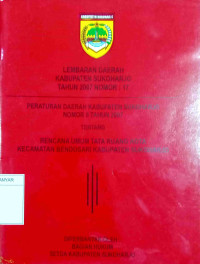 PERATURAN DAERAH KABUPATEN SUKOHARJO NOMOR 9 TAHUN 2007