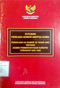 Putusan Perkara Nomor 069/PUU-11/2004