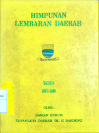 HIMPUNAN LEMBARAN DAERAH TAHUN 1987-1988